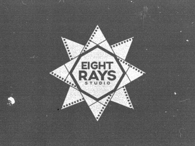 Eight Rays Studio Logo 8 cinematography custom design eight event film film grain logo movie old retro studio