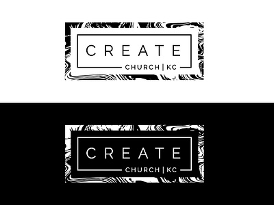 Create Church KC Logo black branding custom design icon liquid logo logo design logotype negative space new vector white