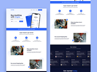 Crypto Landing Page. bitcoin crypto design product design ui ux website