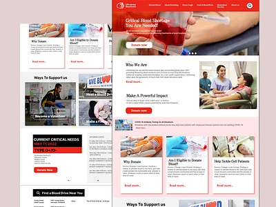 Blood Donation Landing page