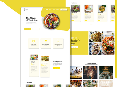 Food Hotel Website book table design food food website order testy food ui web template webdesign website