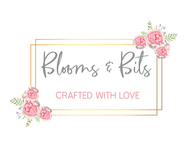 Blooms & Bits Feminine Logo Design branding design graphic design illustration logo logo design vector