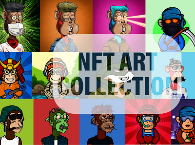 NFT ART COLLECTION 2d cartoon bayc cryptopunks design doodle graphic design illustration nft art nfts