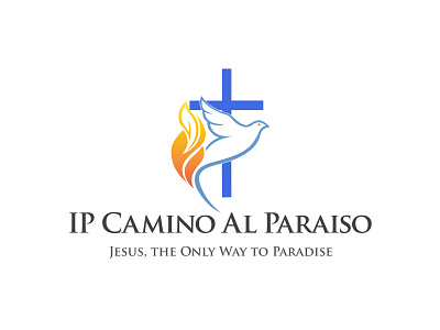 IP Camino Al Paraiso catholic christian christianity church cross design evangelical green holy icon illustration isolated logo pentecost religion sign spirit spiritual symbol tree
