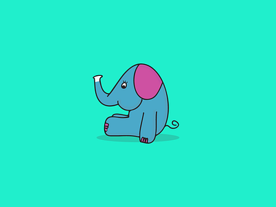 Elephant Logo child elephant funny logo