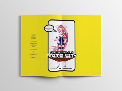 Anime City (guidebook design) book editorial design