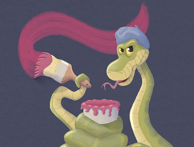 The Snake Painter artist illustration painter procreate snake