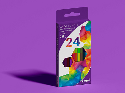 Packaging design of color pencils design graphic design package design