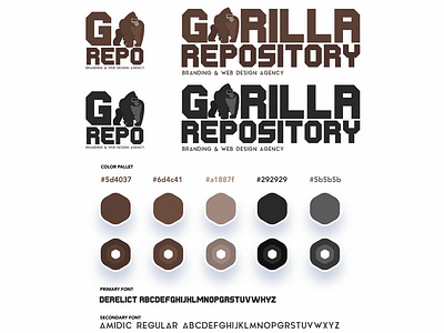 Gorillarepository - Digital Agency adobe illustrator brand agency brand manual branding branding agency branding concept color theory digital agency gorilla graphic design illustrated logo illustrator logo logo design typhography typography vector web design agency