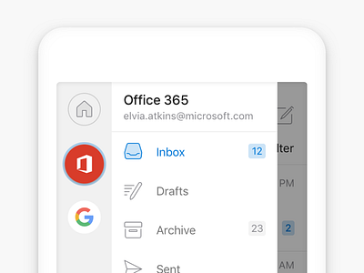 Redesigned Navigation in Outlook for iOS