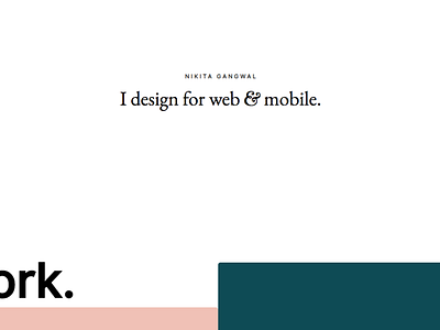 Portfolio in making branding design typography ux website