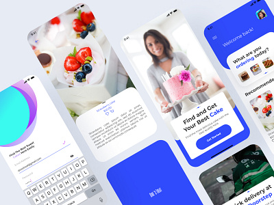 UI for a cake store. app branding design graphic design ui