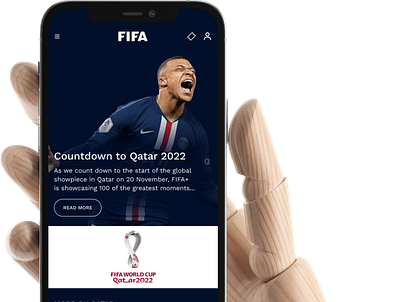 Countdown to Qatar 2022 landing page app design ui