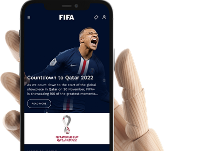 Countdown to Qatar 2022 landing page