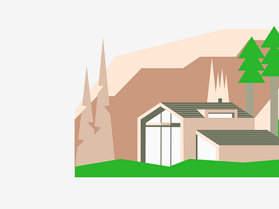 House illustration. branding design illustration vector