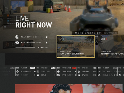 Call of Duty World League: London Fan Site data esports event gaming home homepage hub layout sports tournament