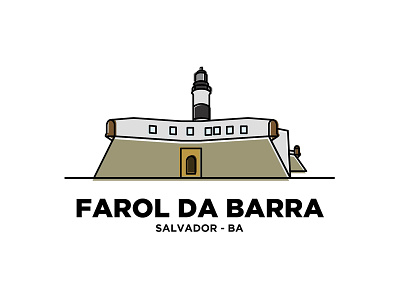 Farol bahia brasil farol light luz simple vector