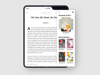 Ebook Reading App Foldable book application book cover books clean concept ebook cover ebooks foldable minimalism mobile app reading app samsung galaxy simple ui