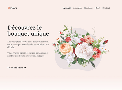 Flowa Hero Section graphic design ui
