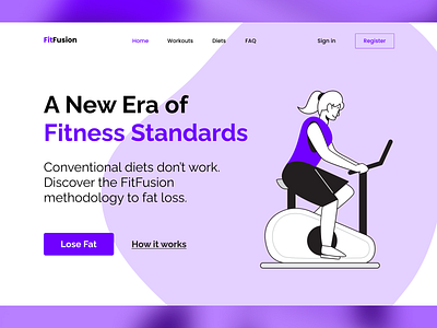 FitFusion Hero graphic design ui
