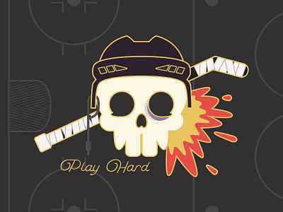 play hard. design graphic design hockey play hard vector
