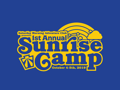 SMAC Sunrise Camp Tee adventure apparel camp club design graphic design pennsylvania saturday morning adventure club shirt smac tee