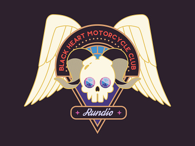 Black Heart Motorcycle Club biker biker gang black heart design graphic design leather jacket motorcycle club motorcycle jacket skull vector