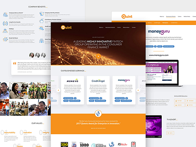 Quint Web Design fin tech finance fintech quint ui ux web design website