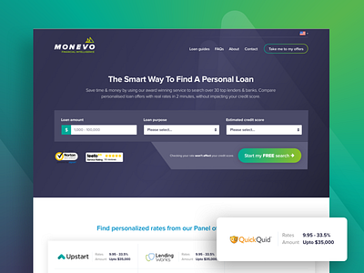 Monevo home page