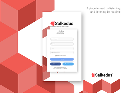 Salkedus Register android app apple button design facebook facebook ad input login read register salkedus samples select twitter ui