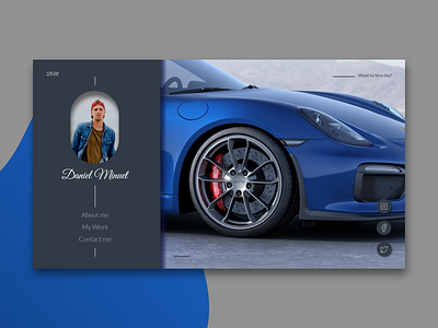 Portfolio - web (guy) blue branding portfolio portrait poster ui ux web