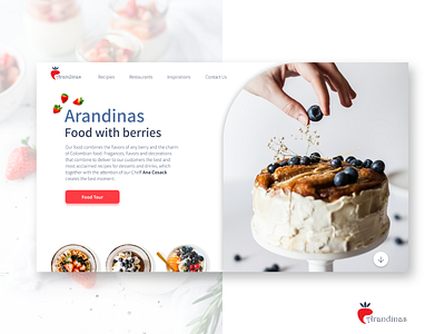 Arandinas - Berries web blueberries blueberry branding strawberry ui uidesign uidesigns ux web web design website