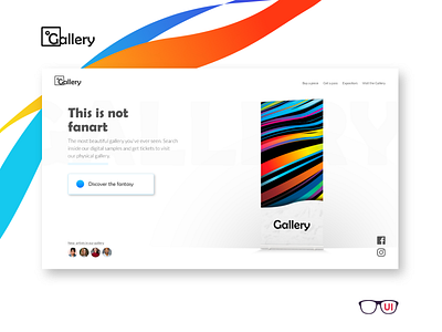 Art Gallery - web try app art design fanart gallery ui uiux ux vector web web design website