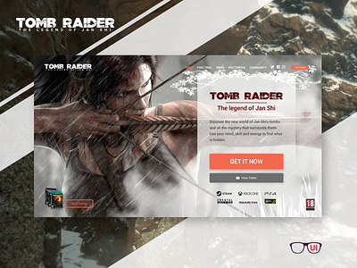 Tomb Rider - New challenge app calltoaction design game illustration player poster tomb rider ui uidesign ux web web design website