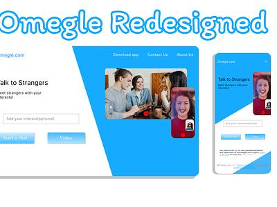 I redesigned Omegle’s landing page beginner omegle redesign ui ux video chat