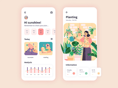 planting design illustration ui