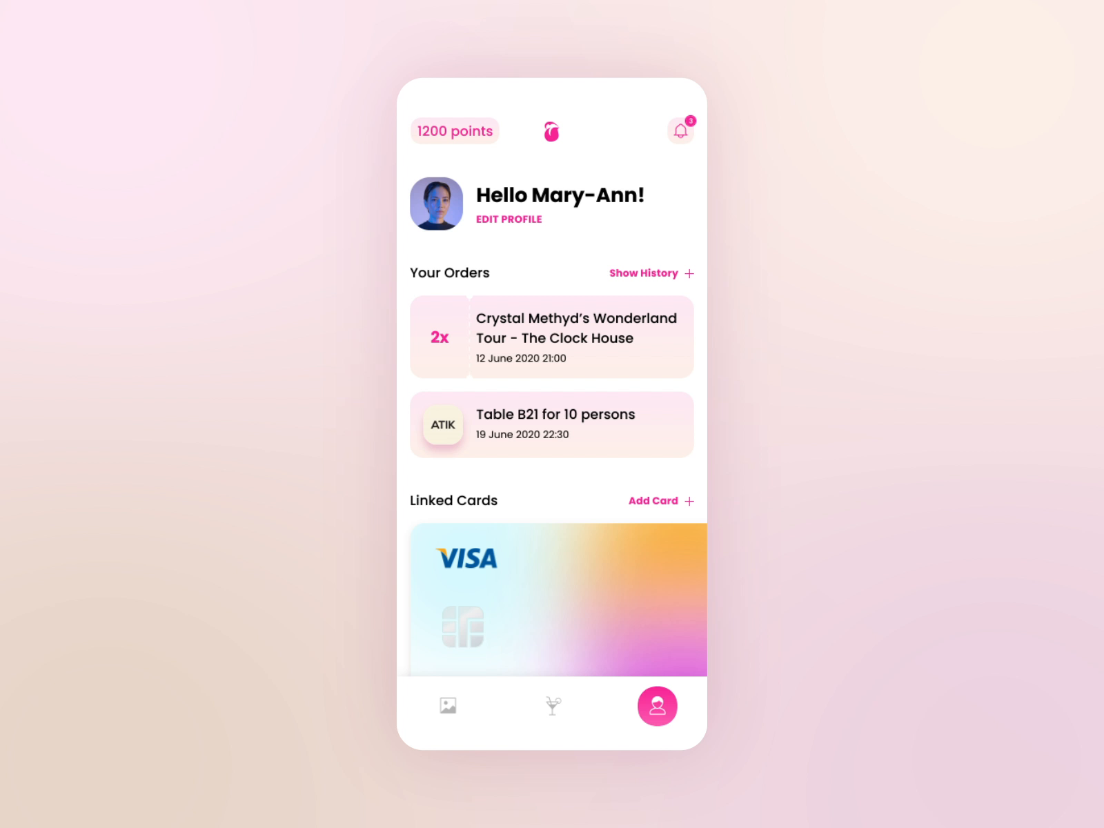 Mobile app user profile design by Tanel Kaarel Sepp on Dribbble