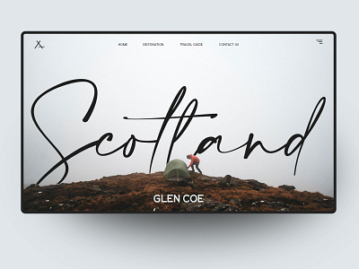 Website Ui Design Concept - Scotland concep design homepage landing page sketch type typography ui uidesign website