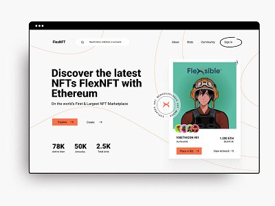 Hero website NFT Concept concept figma hero nft ui ux website