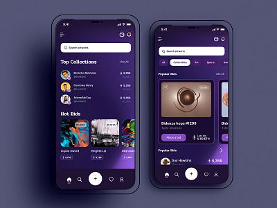 NFT Concept Collections app concept figma nft ui uix