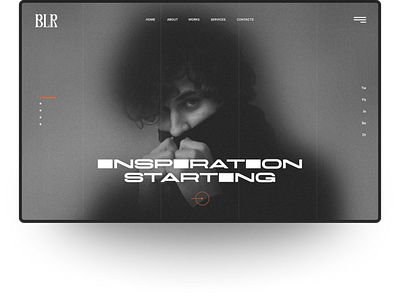 Hero section Studio Design. concept design figm figma graphic design hero homepage landingpage photoshop ui