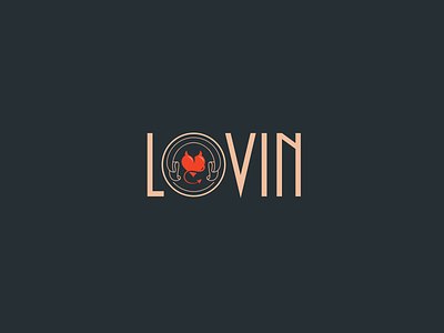 Lovin brand branding font identity letter lettering logo logotype love love in type