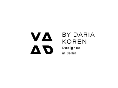 VAAD berlin brand branding clothes daria font identity illustration koren letter lettering logo logotype simple type