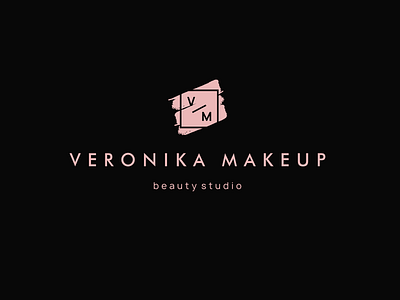 Veronika Makeup beauty brand branding font identity illustration letter lettering logo logotype makeup studio type veronika