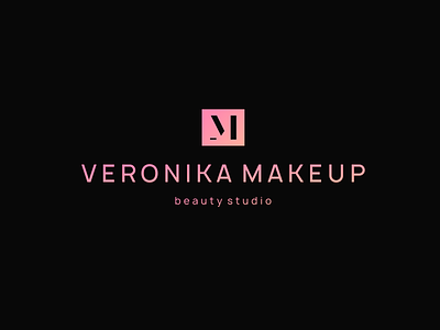 Veronika Makeup beauty brand branding font identity illustration letter lettering logo logotype makeup studio type veronika
