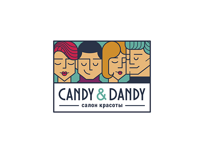 Candy&Dandy beauty salon brand branding font identity illustration letter lettering logo logotype saloon type