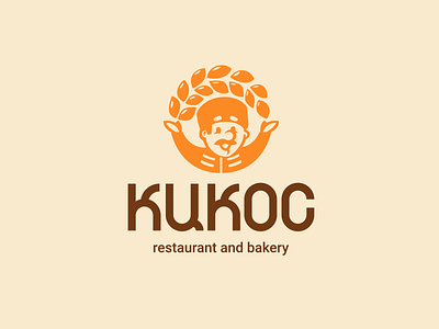 Кикос bakery brand branding font identity illustration letter lettering logo logotype restaurant simple type