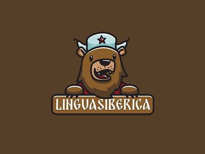 Linguasiberica bear brand branding english font identity illustration letter lettering logo logotype online school type