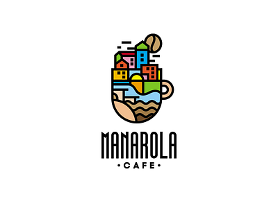 Manarola brand branding cafe cup font identity illustration letter lettering logo logotype manarola type