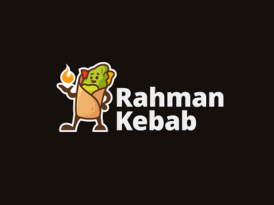 Rahman Kebab brand branding doner fastfood font food identity illustration kebab letter lettering logo logotype rahman streetfood type